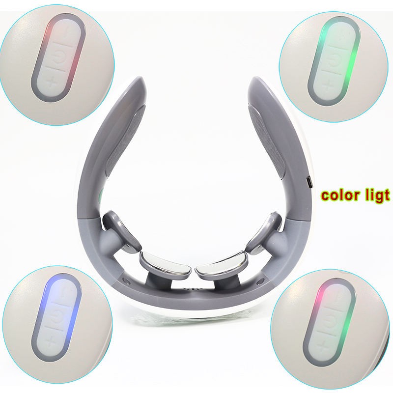 High Quality Intelligent Cervical Heating U-shaped Neck Massager Ems Pulse Hanging Neck and Shoulder Massager