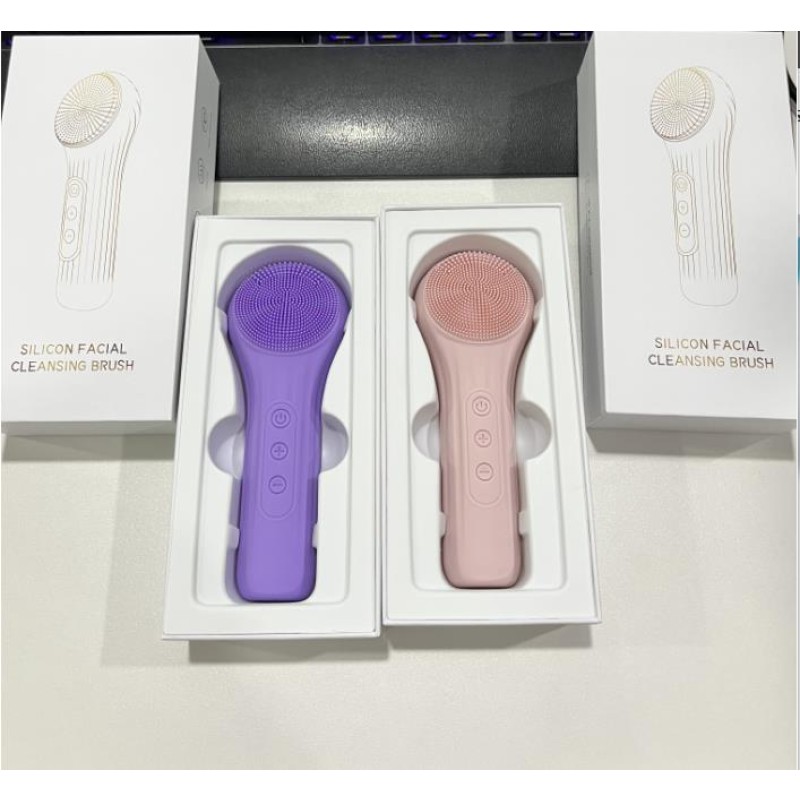 Ipx7 Waterproof Best Electric Scrubber Sonic Massager Face Silicone Facial Cleansing Brush for Exfoliating