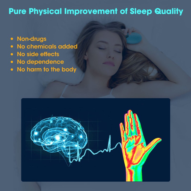 Mini Intelligent Sleep Therapy Device Microcurrent Massage Relaxation Sleep Aid Equipment