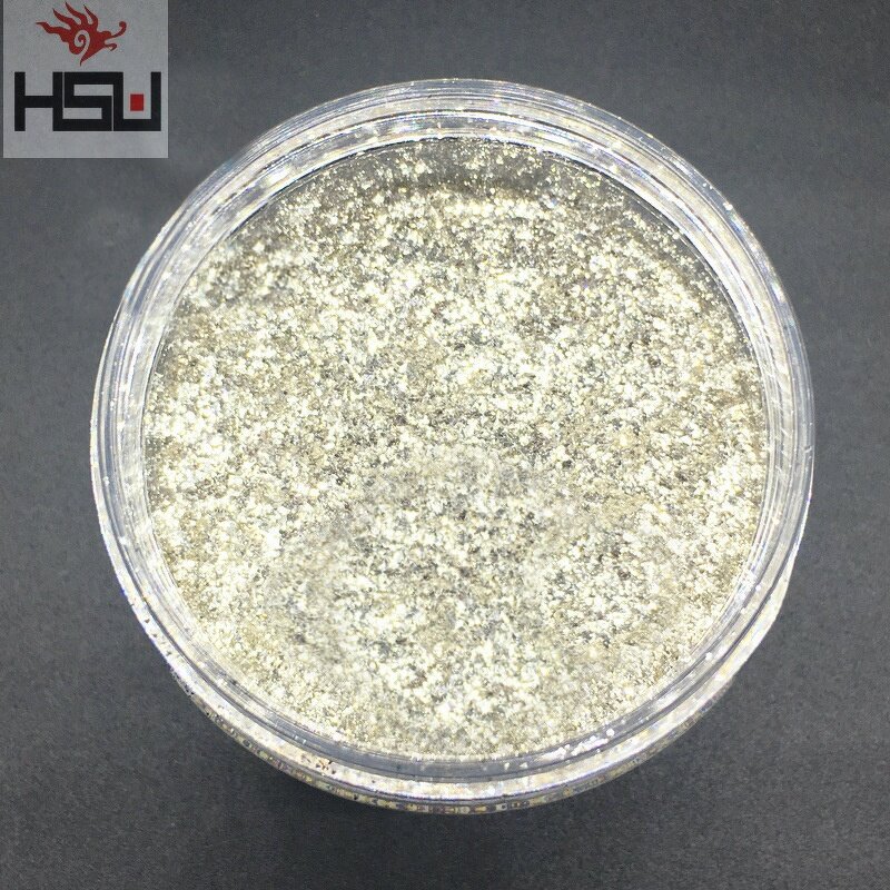 Pearl Pigment Supplier - Silver Glass Shiny Colorful for Leather Paint