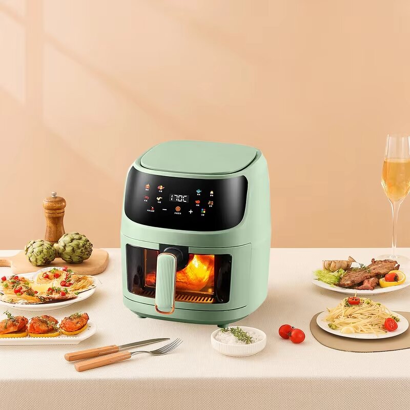 Touch Screen Air Fryer Factory - 8L Glass Sliver Crest Visual Multifunctional