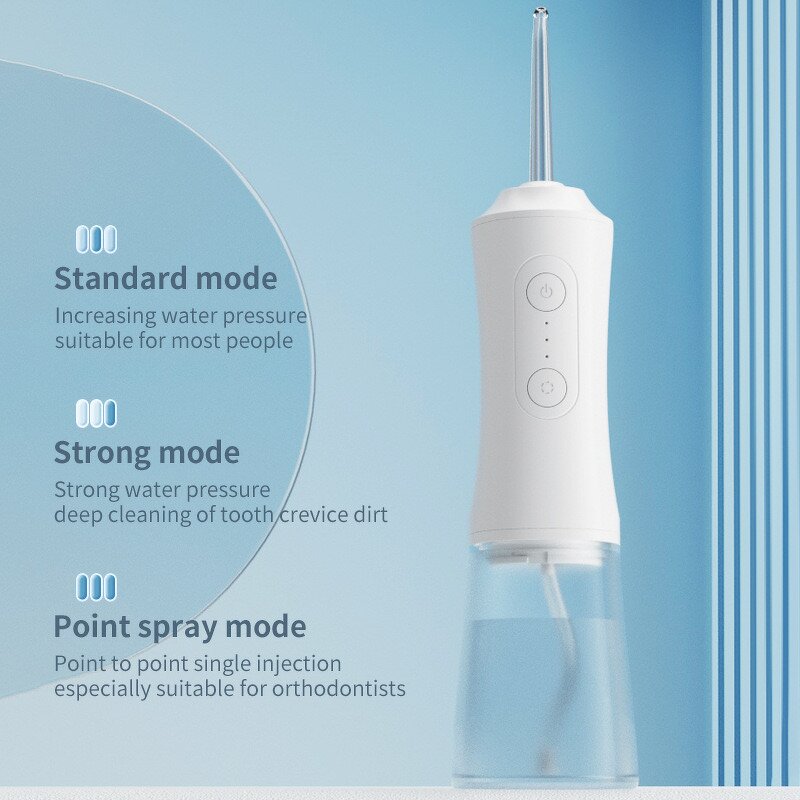 Water Dental Flosser Manufacturer - USB Charged 300ML 3 Modes Cordless