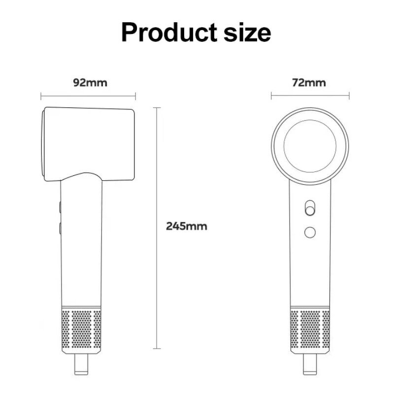 Hair Dryer Supplier - 110000rpm High Speed Motor Screen Display Adjustable