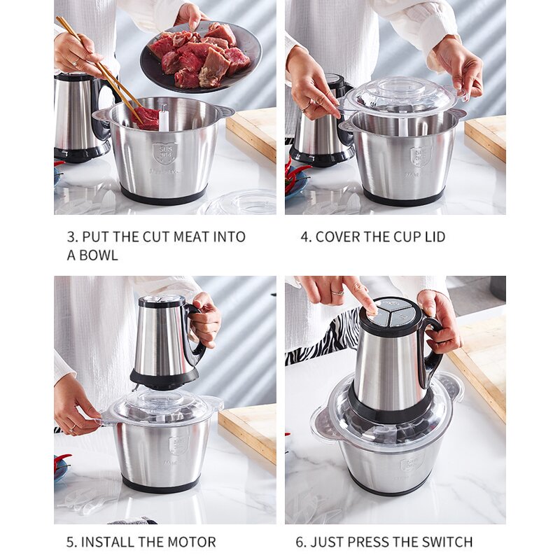Mini Meat Grinder Manufacturer - USB 2L 3L Multifunctional Cooking Chopper