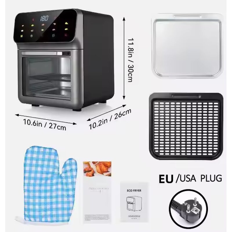 Large Air Fryer Supplier - 10L Fully Automatic Oil-Free Low-Fat Household