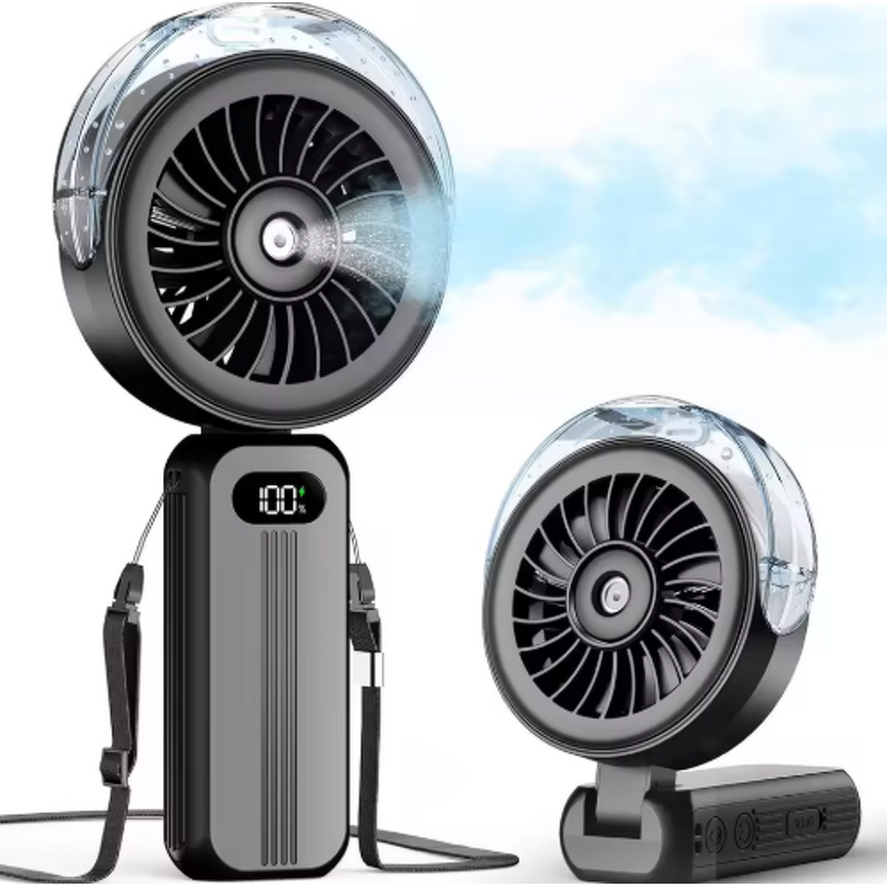 Water Mist Fan Supplier - Portable Rechargeable Folding USB High-Speed