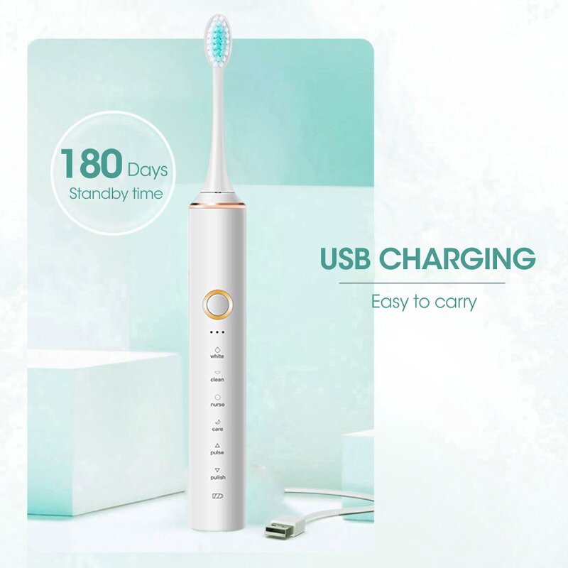 Electric Toothbrush Factory - Adults Soft Bristle Ultrasonic IPX7 Waterproof