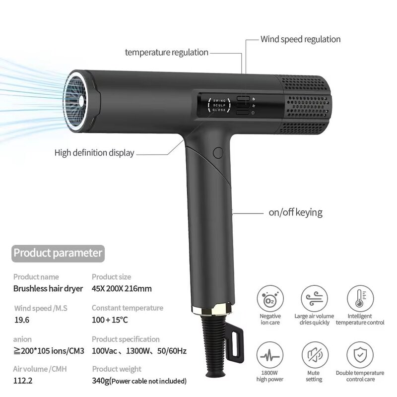 Hooded Hair Dryer Factory - 1600w High Speed Bonnet Attachment Travel Home