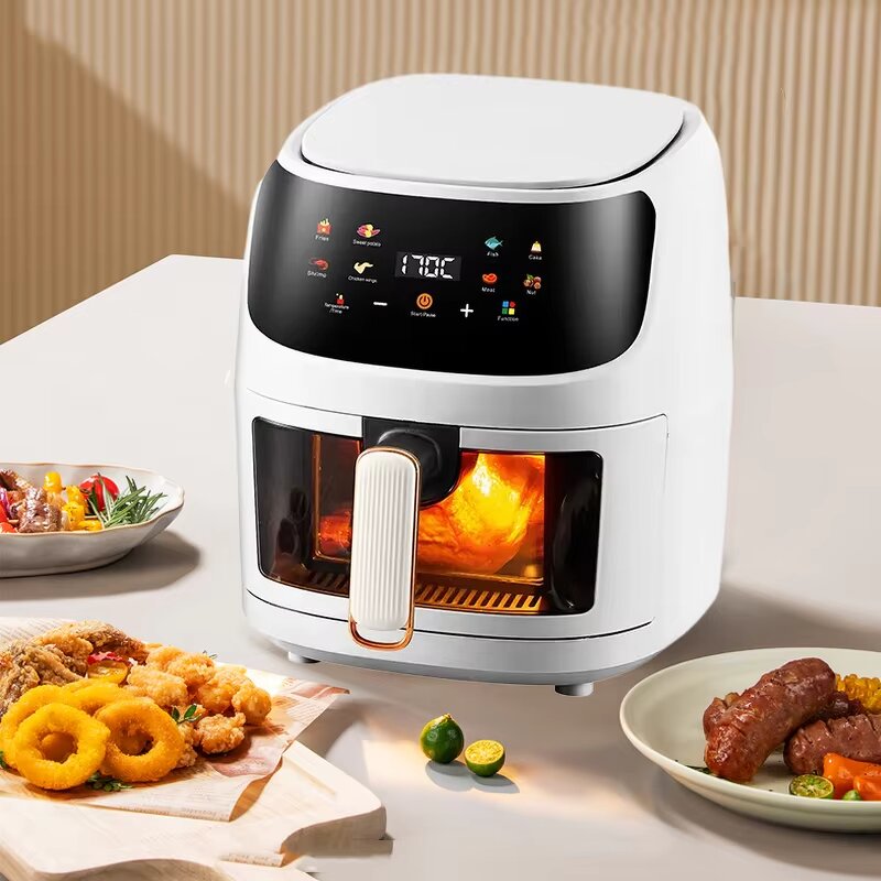Touch Screen Air Fryer Factory - 8L Glass Sliver Crest Visual Multifunctional