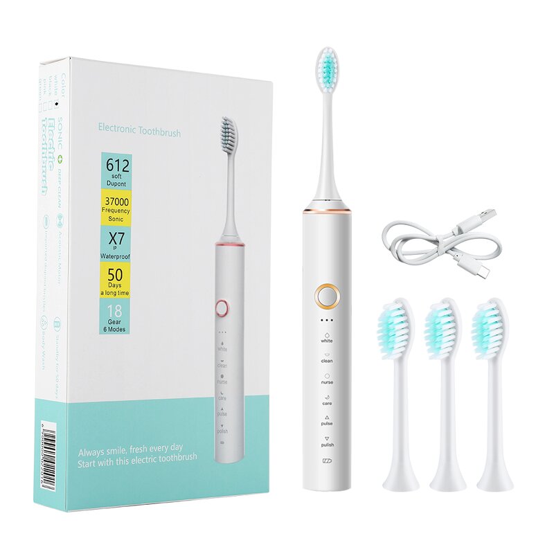 Electric Toothbrush Factory - Adults Soft Bristle Ultrasonic IPX7 Waterproof