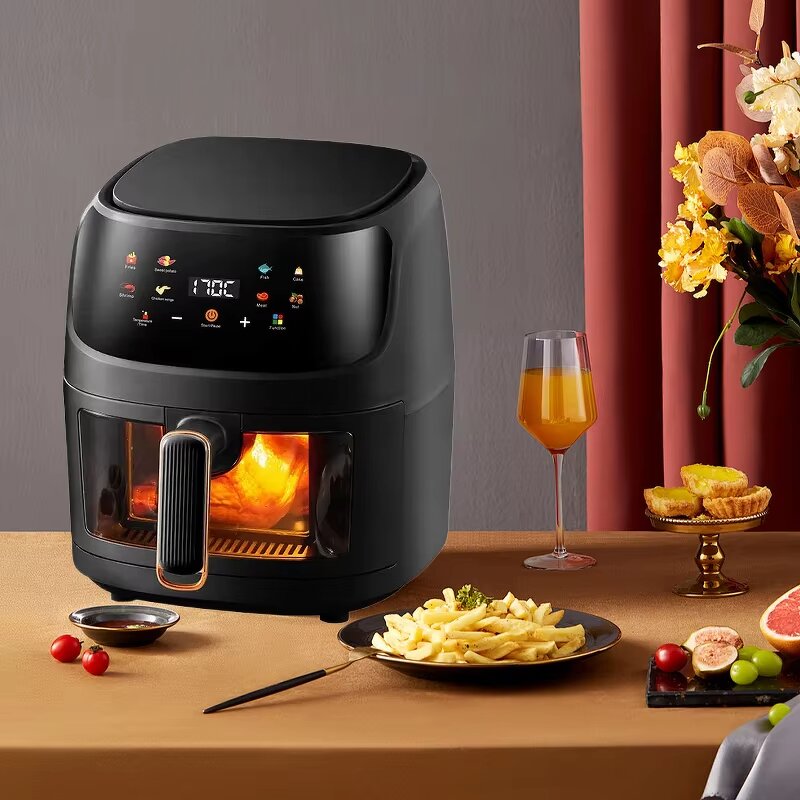 Touch Screen Air Fryer Factory - 8L Glass Sliver Crest Visual Multifunctional