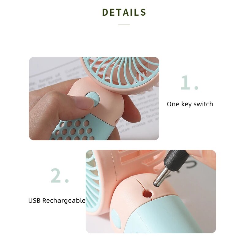 Mini Handheld Fan Supplier - Custom Electric Battery Powered USB Rechargeable