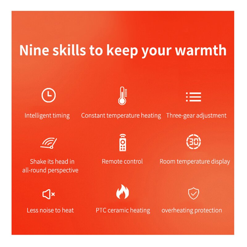 Ceramic Heater Manufacturer - Portable Home Room Remote Control Touch Panel