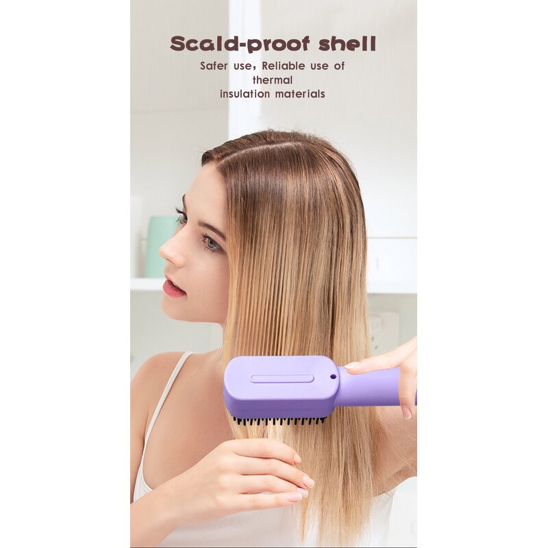 USB Hair Straightener Supplier - Portable Flat Brush Anti-burn Wireless