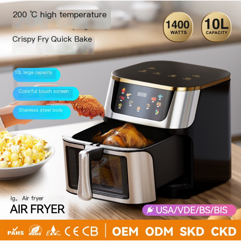 Large Capacity Air Fryer Manufacturer - 10L Plastic Modern Smart Electric Oven