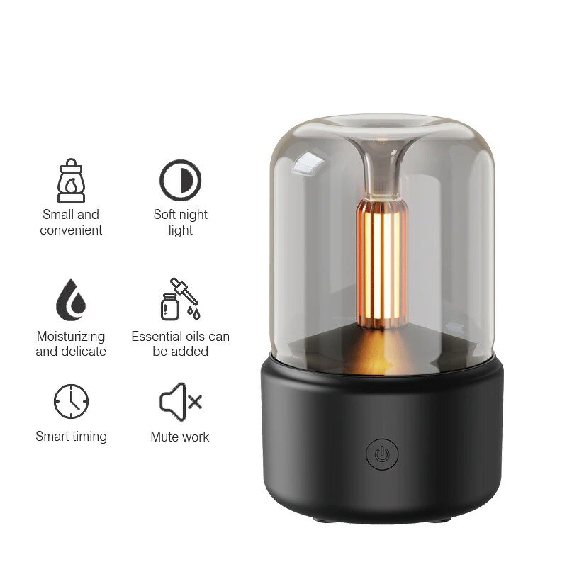 Essential Oil Diffuser Manufacturer - Candlelight 120ml Cool Mist Maker LED Light
