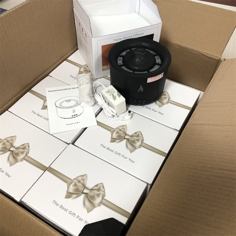 Volcano Aroma Diffuser Supplier - 3D Flame Ultrasonic 360ml Jellyfish Spray