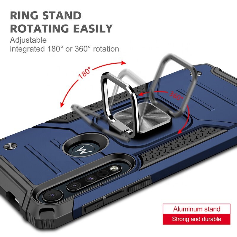 Ring Holder Case Manufacturer - Magnetic TPU PC Kickstand for Motorola Series