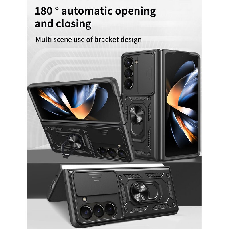 Magnetic Ring Case Supplier - TPU+PC Shockproof Slide Camera for Z Fold