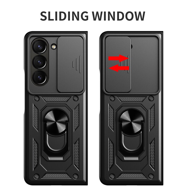 Magnetic Ring Case Supplier - TPU+PC Shockproof Slide Camera for Z Fold