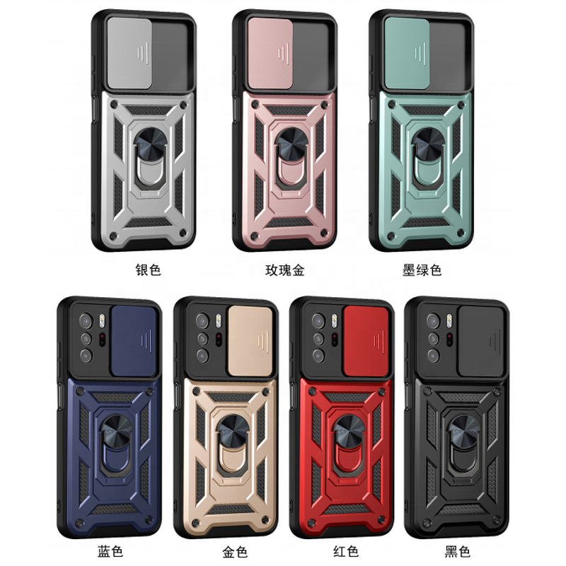 Shockproof Back Cover Factory - Three in One Luxury Magnetic Kickstand for Redmi