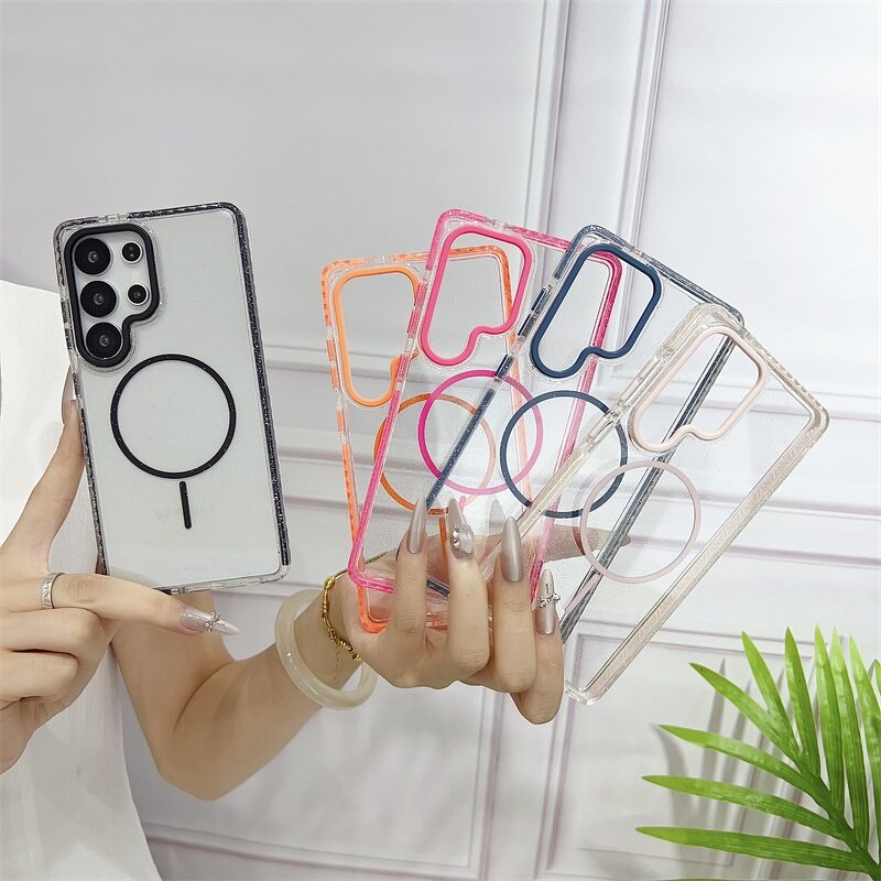 Bling Magnetic Case Supplier - Glitter Wireless Charging for Samsung S25 Ultra