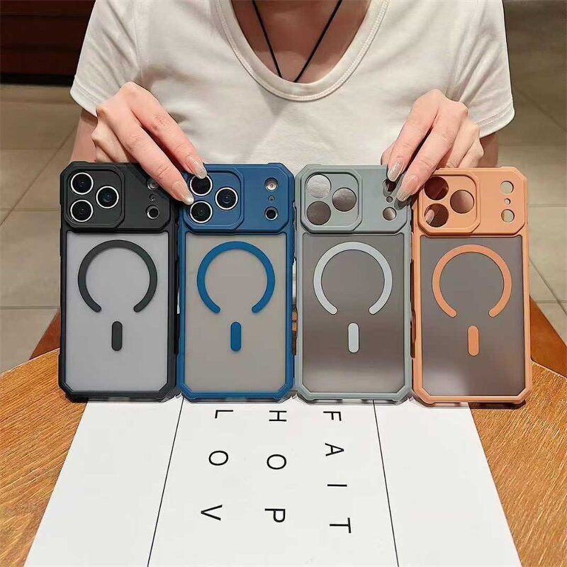 Shockproof Phone Case Factory - Magnetic Matte Mobile Case for iPhone