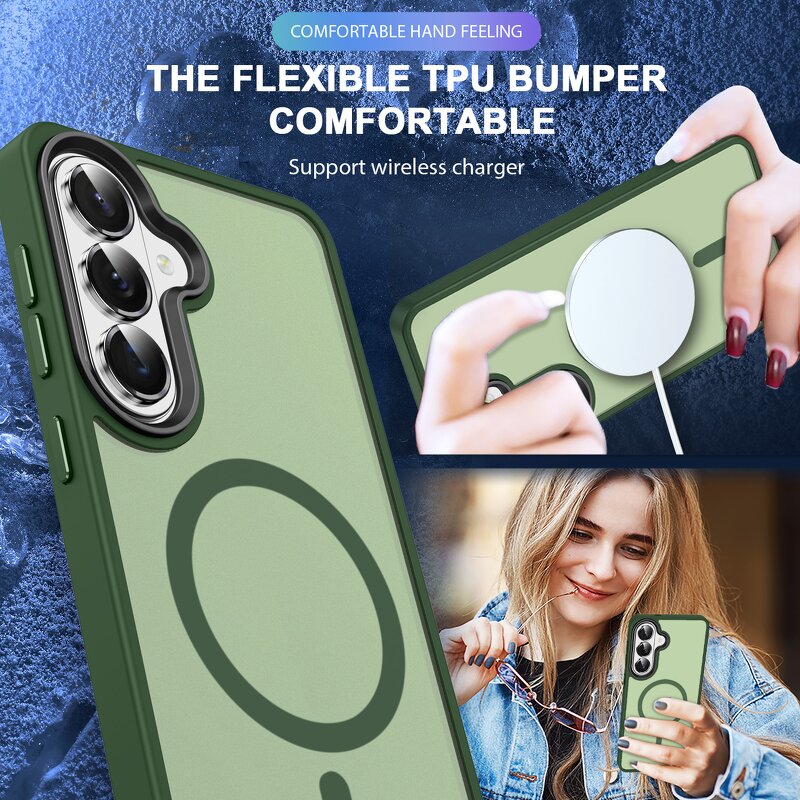 Samsung Phone Case Factory - Shockproof Magnetic Matte TPU Cover for Galaxy