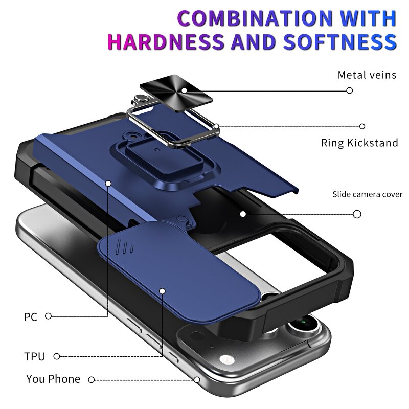 Hybrid Card Slot Case Manufacturer - TPU PC Shockproof for iPhone Pro
