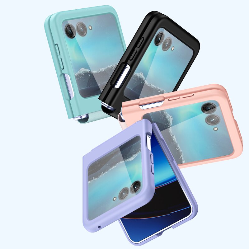 Strap Phone Case Supplier - Retractable Fully Protected PC+PU for Motorola Razr