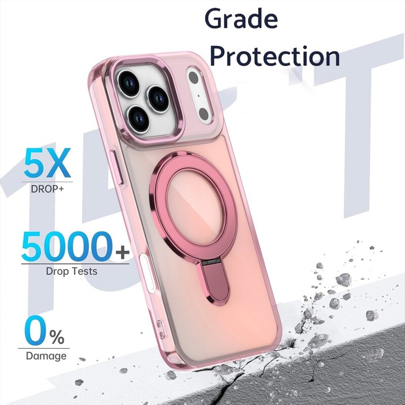 Kickstand Phone Case Supplier - Luxury Magnetic Shining Electroplated Cover