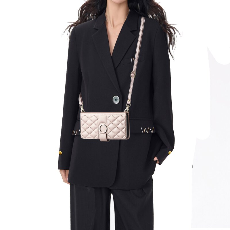 Wallet Phone Case Supplier - Leather Crossbody Strap for Samsung A Series Oppo