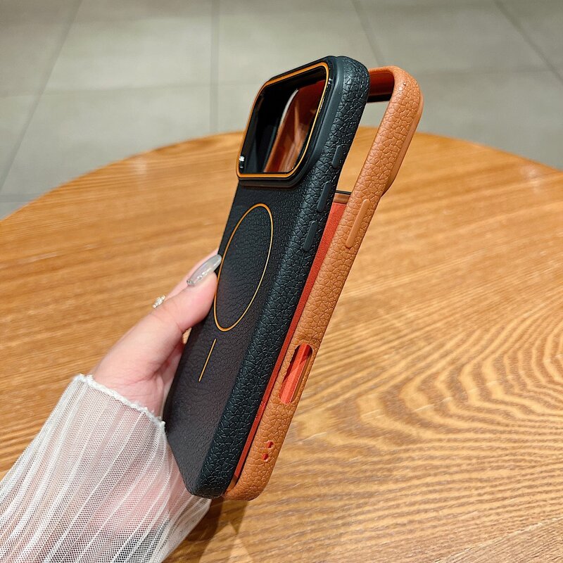 Leather Magnetic Case Factory - PU TPU Luxury Wireless Charge for iPhone