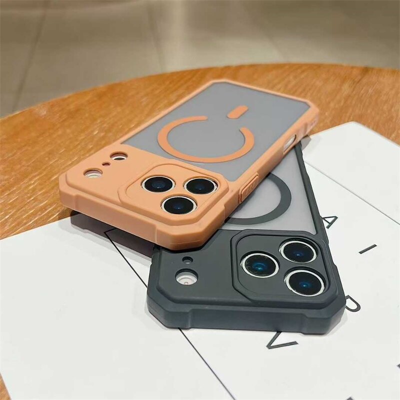 Shockproof Phone Case Factory - Magnetic Matte Mobile Case for iPhone