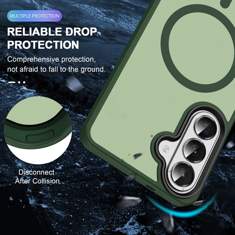 Samsung Phone Case Factory - Shockproof Magnetic Matte TPU Cover for Galaxy