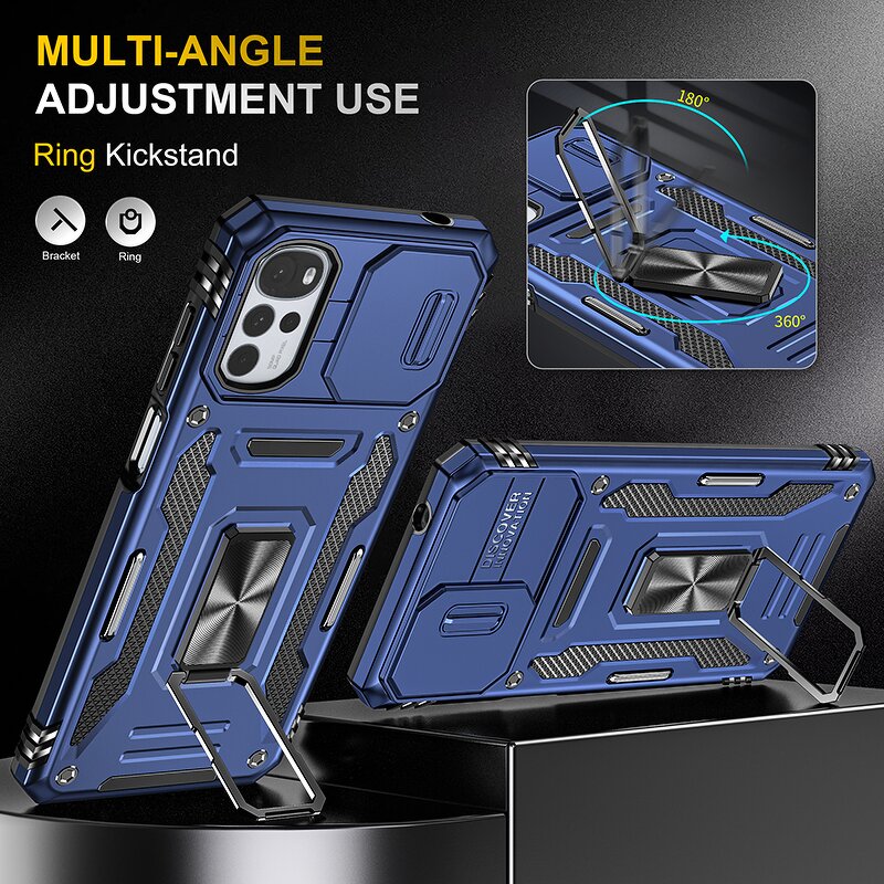 Shockproof Case Factory - Full Body Protective with Kickstand for Moto G Stylus