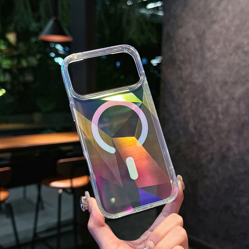 TPU+PC Phone Case Supplier - Glitter Magnetic Shockproof Clear Cover Guangzhou