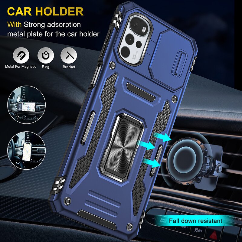 Shockproof Case Factory - Full Body Protective with Kickstand for Moto G Stylus