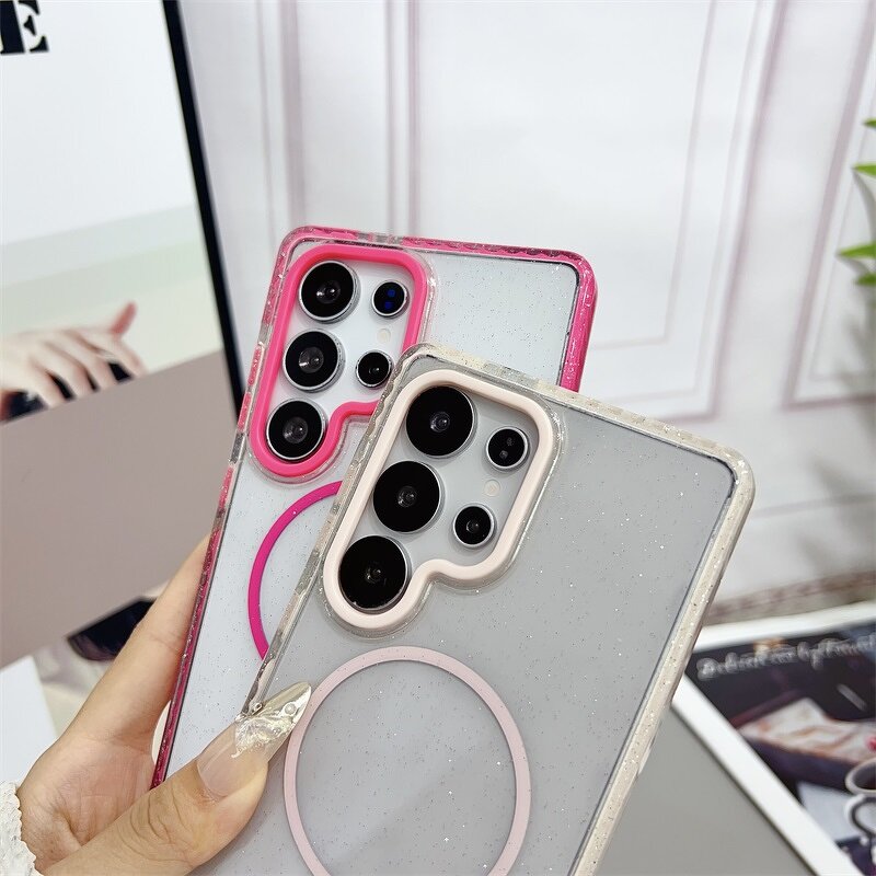 Bling Magnetic Case Supplier - Glitter Wireless Charging for Samsung S25 Ultra