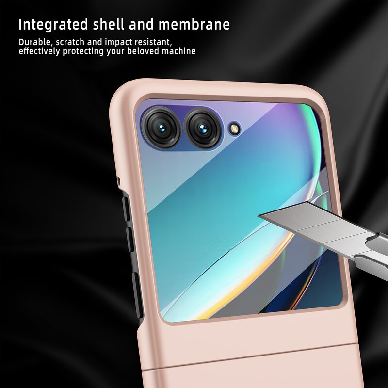 Folding Screen Case Manufacturer - Hard PC with Tempered Film for Motorola Razr