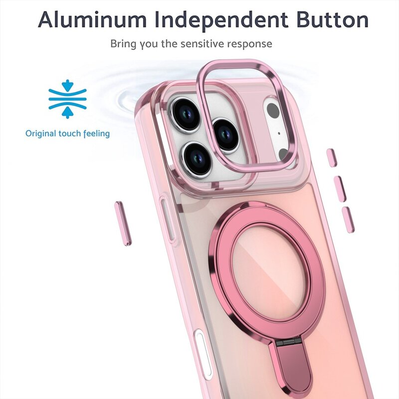 Kickstand Phone Case Supplier - Luxury Magnetic Shining Electroplated Cover
