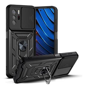 Shockproof Back Cover Factory - Three in One Luxury Magnetic Kickstand for Redmi