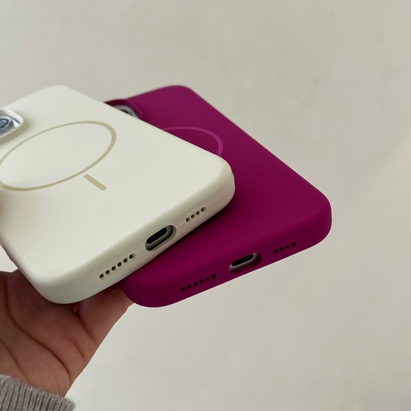 Silicone Phone Case Supplier - Soft Luxury Magnetic Cover for iPhone