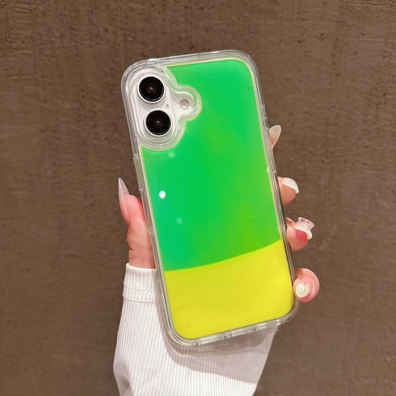Glitter Phone Case Supplier - Neon Quicksand Liquid Luminous Back Cover