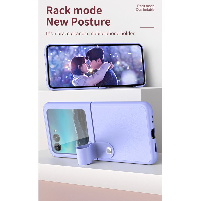 Hand Strap Case Manufacturer - Soft Anti Drop with Bracket for Motorola Razr