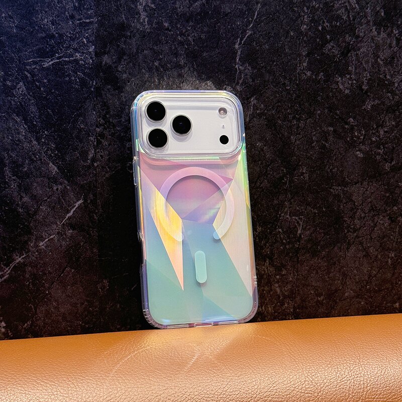 TPU+PC Phone Case Supplier - Glitter Magnetic Shockproof Clear Cover Guangzhou