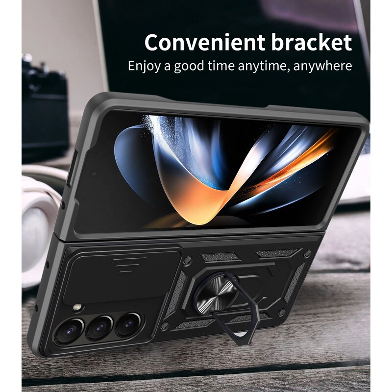 Magnetic Ring Case Supplier - TPU+PC Shockproof Slide Camera for Z Fold