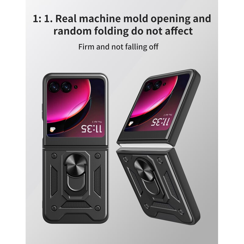 Protector Phone Case Supplier - Lens Push Window Shockproof with Ring for Moto Razr