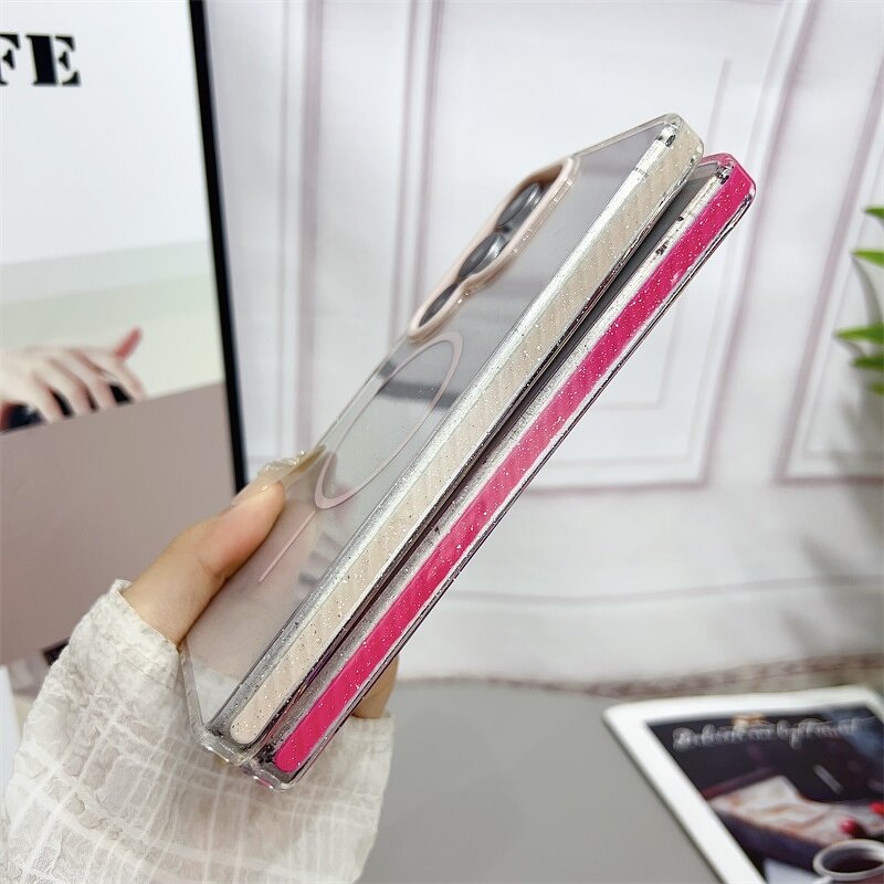 Bling Magnetic Case Supplier - Glitter Wireless Charging for Samsung S25 Ultra