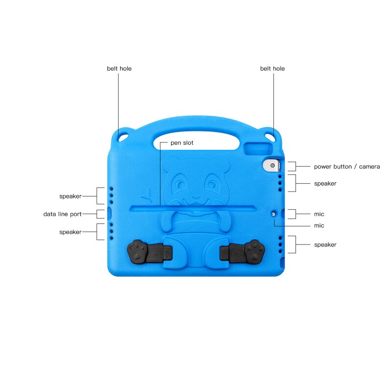 Kids Tablet Case Factory - Lightweight EVA Foam Handle Fold Stand for 10.2/10.5 Inch